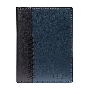 Two-Toned Unisex Coach Leather Passport Holder